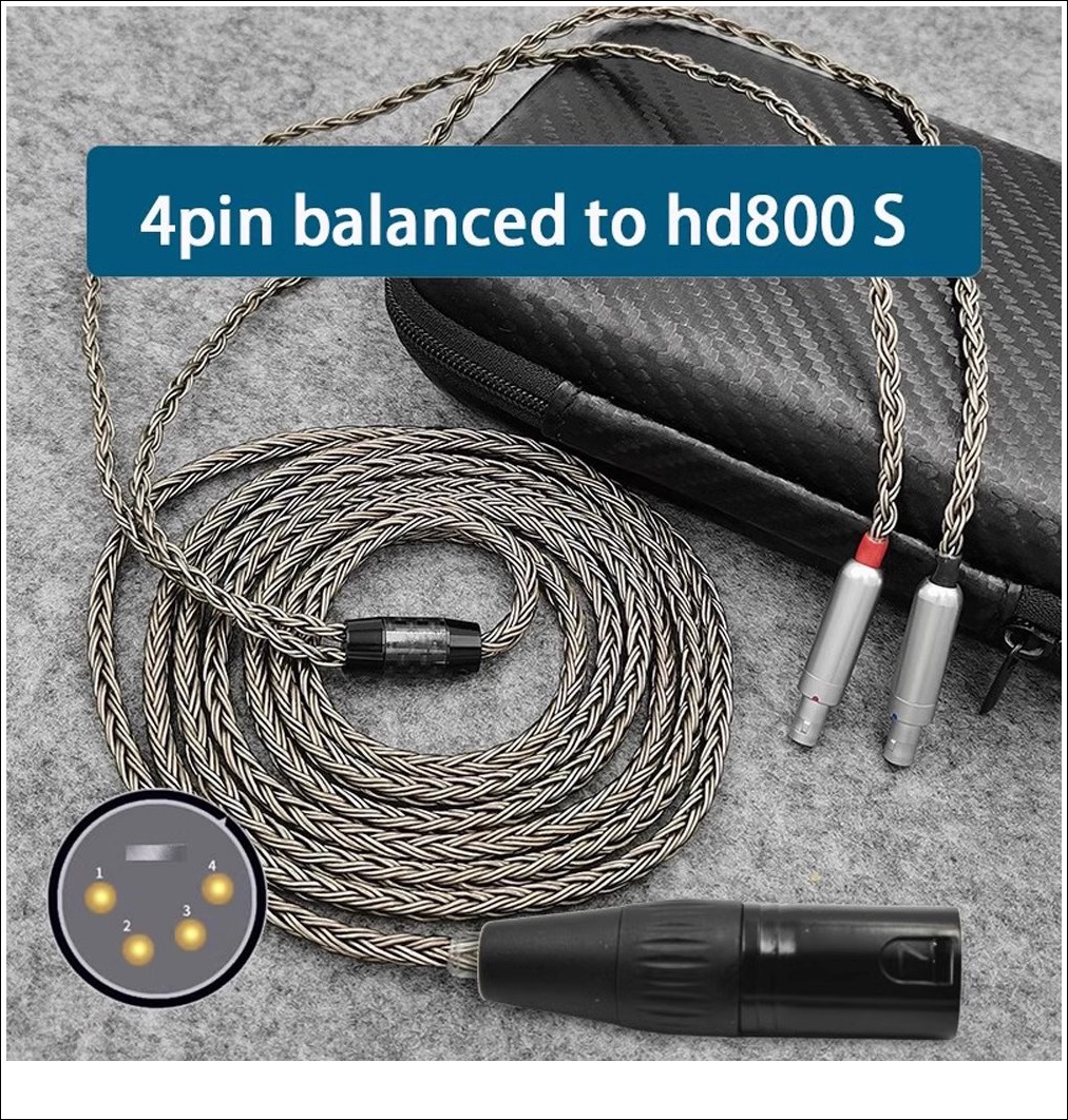 (헤드폰) HD800 7N OCC 은도금 케이블