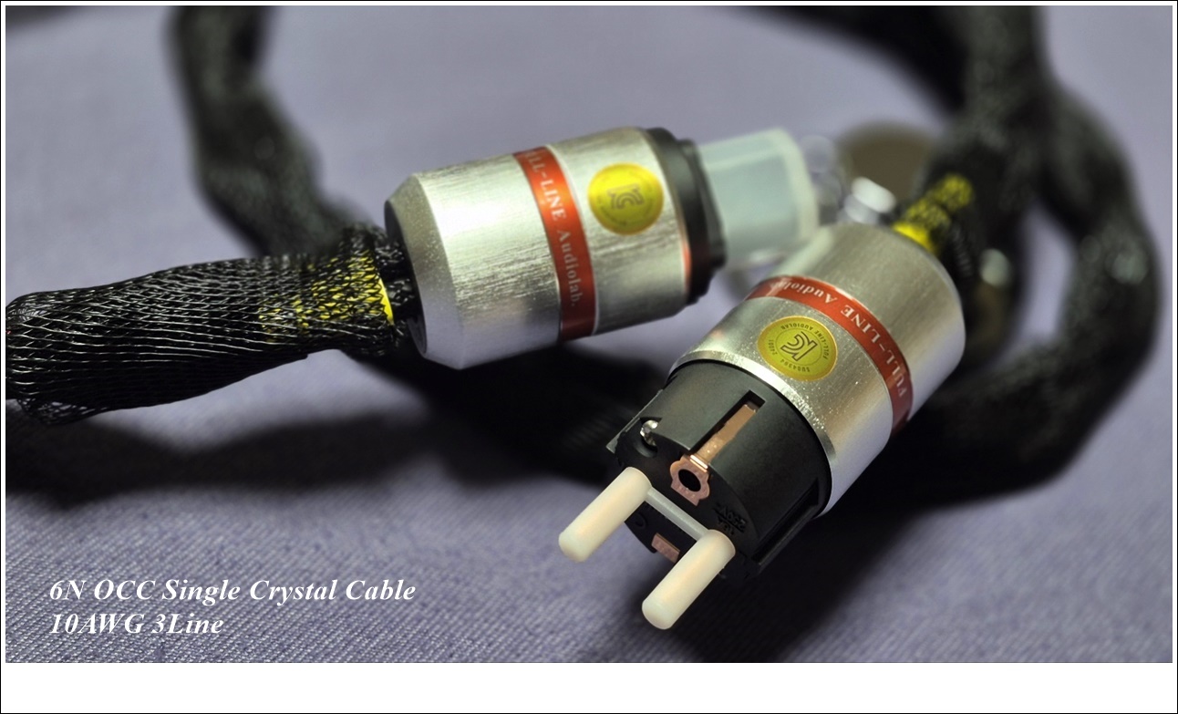 (파워케이블) 3-Core 6N OCC 10AWG 단결정 케이블