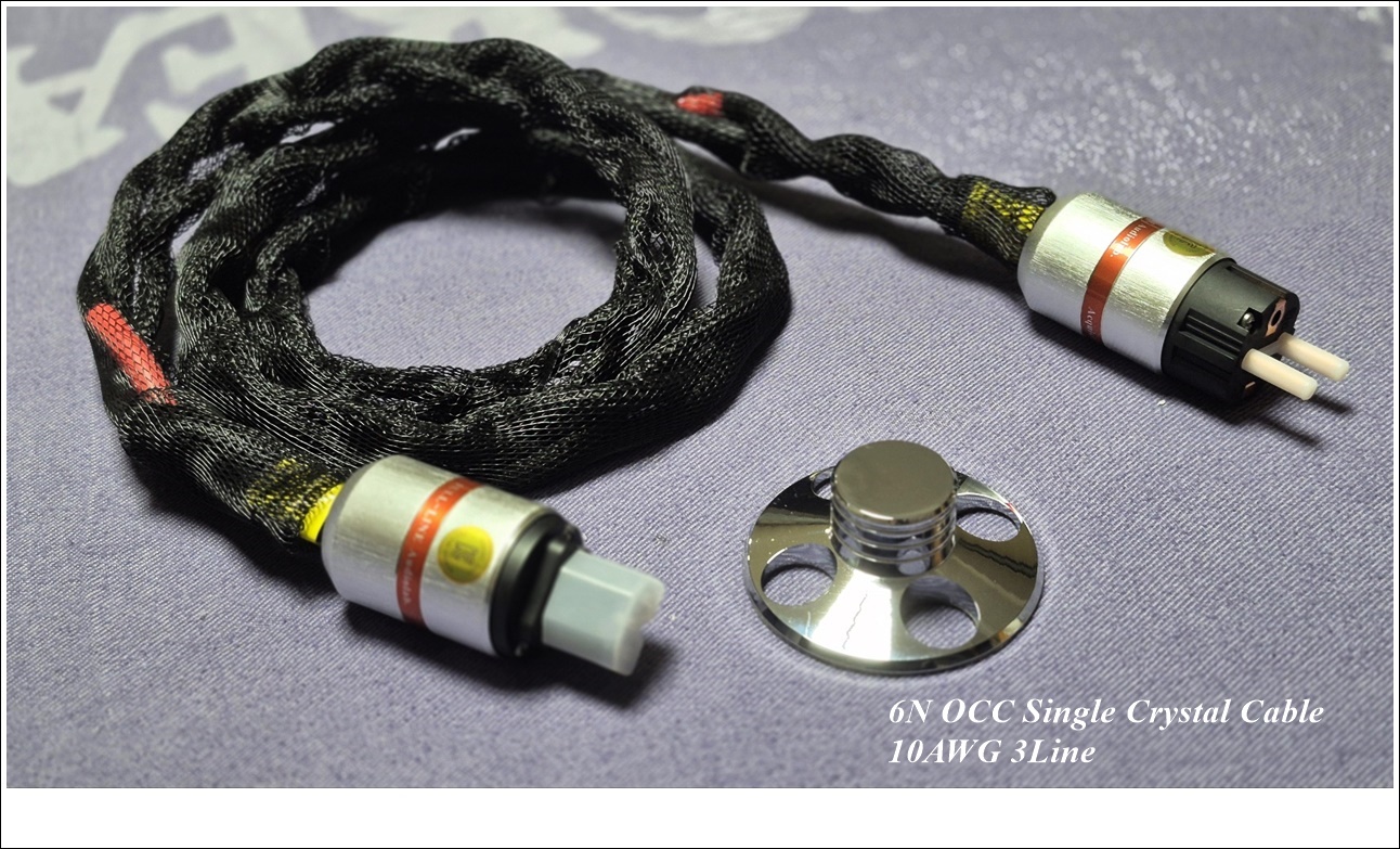 (파워케이블) 3-Core 6N OCC 10AWG 단결정 케이블