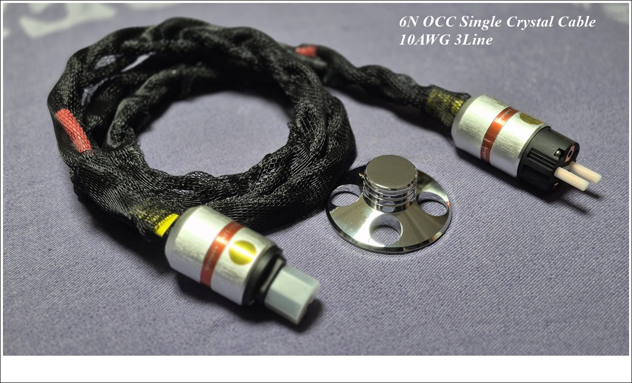 (파워케이블) 3-Core 6N OCC 10AWG 단결정 케이블