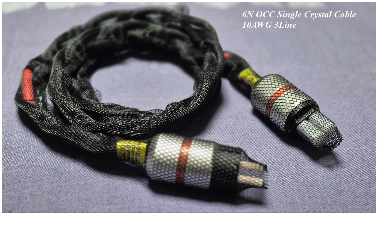 (파워케이블) 3-Core 6N OCC 10AWG 단결정 케이블
